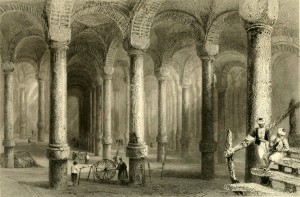 Цистерна 1001 колонна - Бинбирдирек. Уильям Генри Бартлетт 1836 г.