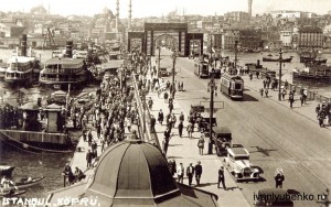 Стамбул.Галатский мост (1935 г.).